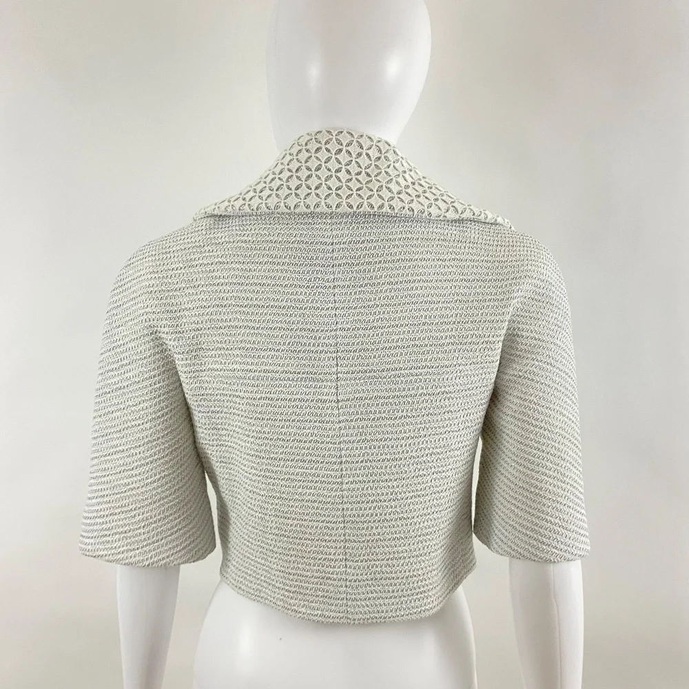CHANEL Tweed Eyelet Crop Jacket